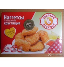 Наггетсы Золотой петушок хрустящие из мяса цыпленка 300г т/у