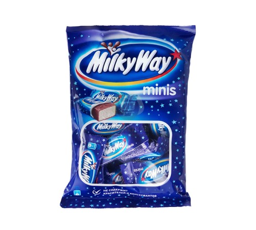 Батончик milky way minis шоколадные с суфле 176г мяг/уп