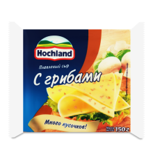 Сыр плавленый Hochland с грибами ломтики 45% 150г мяг/уп