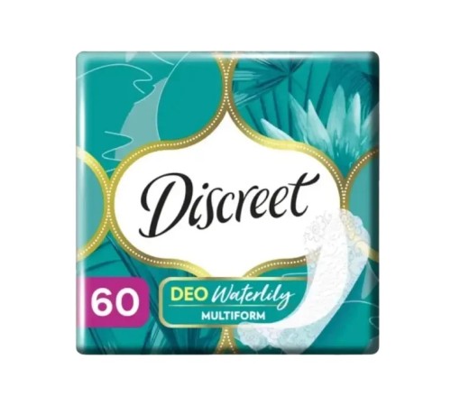 Discreet прокладки жен ежедн гигиенич 60шт Deo Water Lily multiform trio/8