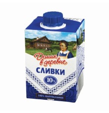 Сливки Домик в деревне жирность 10%, картонная упаковка, 200г 96833