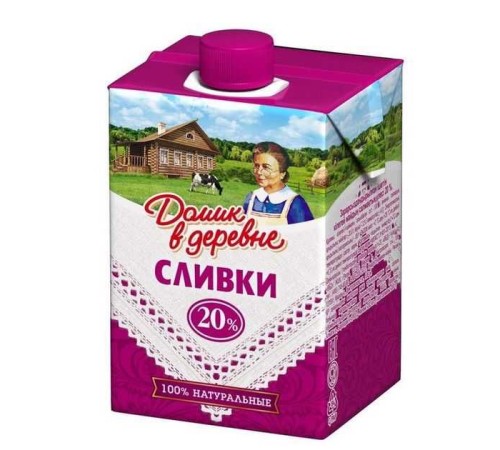 Сливки Домик в деревне питьевые 20% tetrapak 200г