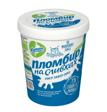 Ведро картонное пломбир на сливках ванильный б/н 15% 430г/6 (к2)