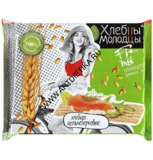 Хрустящие хлебцы-молодцы цельнозерн. Плюс 100г