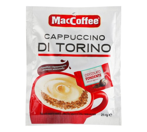 Кофейный напиток maccoffe растворимый с темным шоколадом 3в1 25г мяг/упак