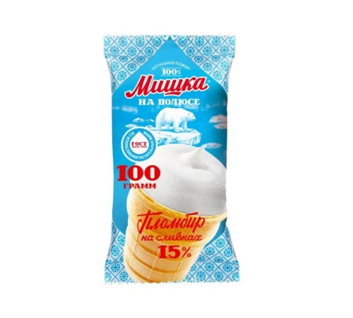 Мишка на полюсе пломбир на сливках 100 г