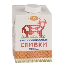 Сливки Петропавловские 0.5л 10%