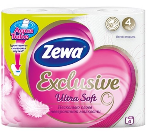 Zewa Exclusive Ultra Soft 4сл 4рул