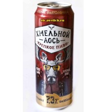 Пиво "Хмельной Лось Крепкое" св ж/б 045л