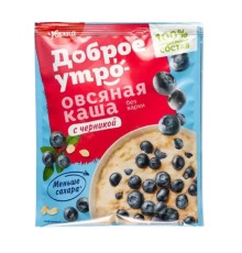Каша увелка овсяная 40г*20шт ш/б (20пак по 40г) черника /695/