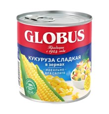 Globus Кукуруза cахарная в зернах жб 340г