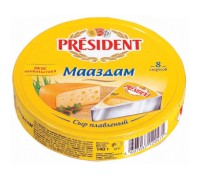 Сыр плавленый Lactalis President мааздам 8 долек 140г