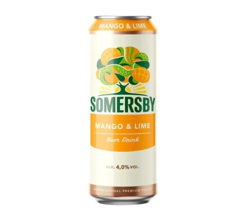 Пивной напиток Somersby Beer mix Mango Lime 0,43л., ЖБ