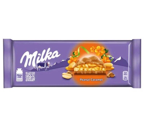 Milka 276гр шоколад с арахисом и карамелью