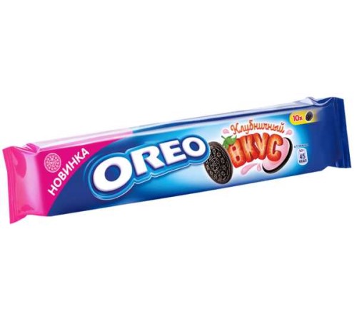 Печенье OREO 95г с какао и кремовой начинкой со вкусом клубники