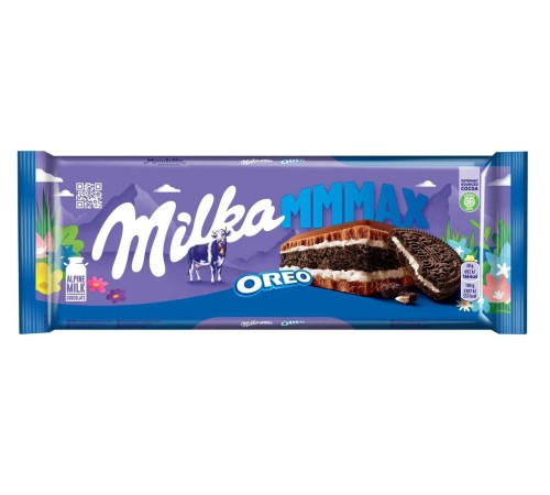 Шоколад stollwerck milka oreo молочный с печеньем 300г
