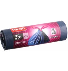 Мешки для мусора paclan premium 35л, 15шт, 30 мкр с завяз.