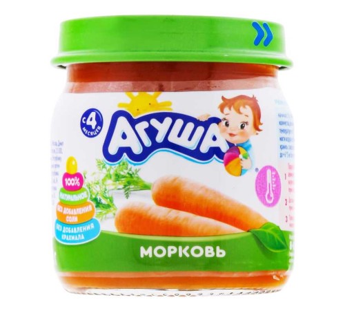 Агуша Пюре Морковь 80 г