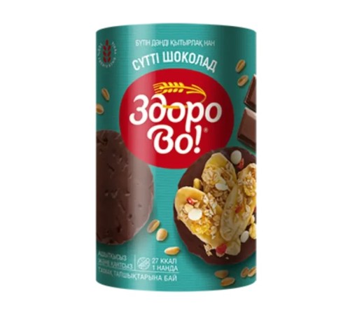 Хлебцы цельнозерновые "Здорово" в глазури "Молочный шоколад" 200гр