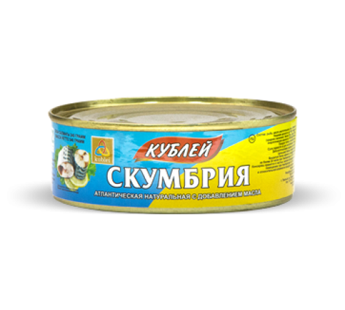 Скумбрия кублей атлантическая в масле жб 240г