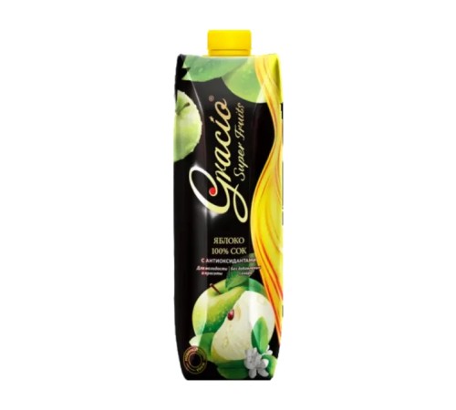 Сок грацио зеленое яблоко tetrapak 1л