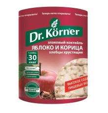 Хлебцы dr.korner злаковый коктейль яблочный с корицей 90г м/у
