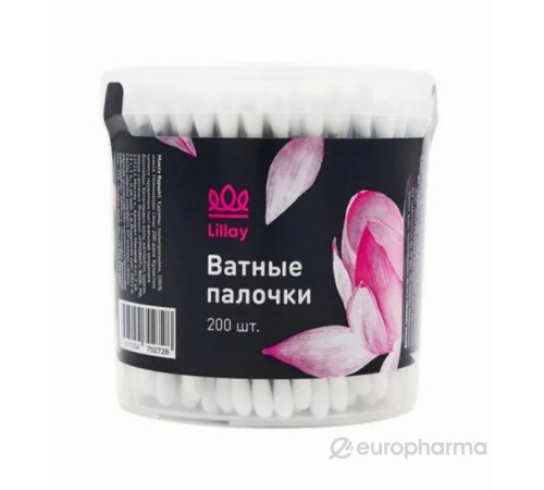 Lillay Ватные полочки банка 200шт