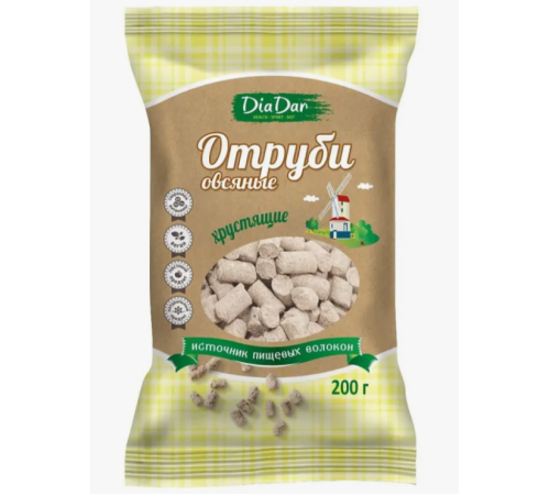 Отруби диадар овсяные 200г м/у
