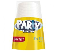 Paclan Party стакан пластиковый белый 200мл, 12шт