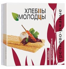 Хлебцы хрустящие хлебцы-молодцы гречнево-ржаные с провитамином а 110г 1/36