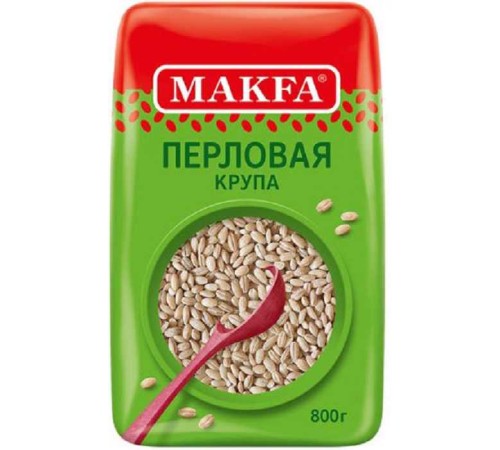 Перловая крупа макфа ячменная 800г х 9цв пленка