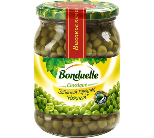 Горошек зеленый Bonduelle с/б 530г х 6 Венгрия