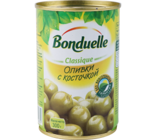 Оливки Bonduelle с косточкой 300г х 12 Испания