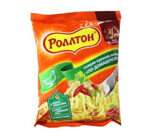 РОЛЛТОН острая куриная лапша по домашнему (пакет 85 гр)