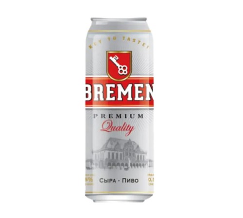 Пиво "Бремен" светлое, ж/б 0,5л