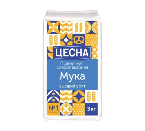 МУКА ЦЕСНА 3КГ. ВЫСШИЙ СОРТ