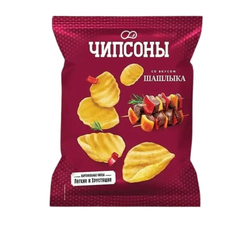 Чипсы чипсоны пеллетные/шашлык/40г бч115