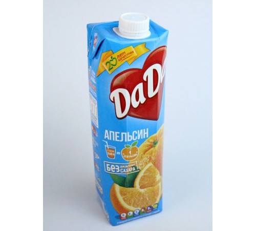 Нектар дада утренний апельсин с мякотью tetrapak 1л
