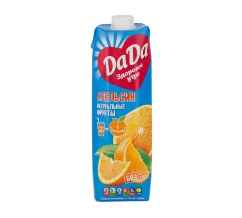 Нектар дада утренний апельсин с мякотью tetrapak 1л