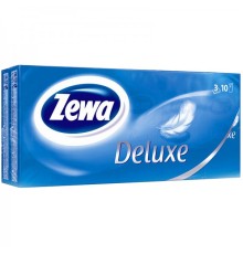 Zewa de luxe платки носовые одноразовые №100, эс си эй хайджин продактс