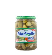 Огурцы маринованные Marinelle с чесноком и укроп 720 мл 3-6 см