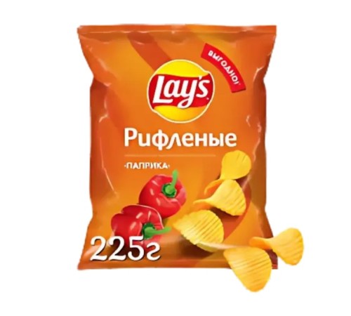 Чипсы Lays Рифленые Паприка 225 г
