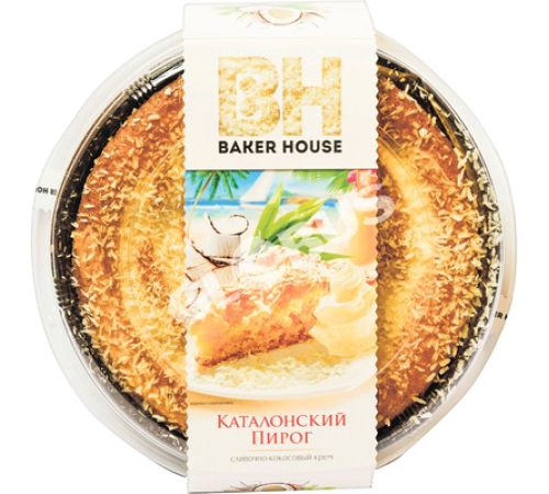 Пирог baker house бисквитный с начинкой кокос 400г мяг/уп
