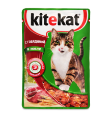 Корм Kitekat д/взр кошек с сигом в желе 85гр