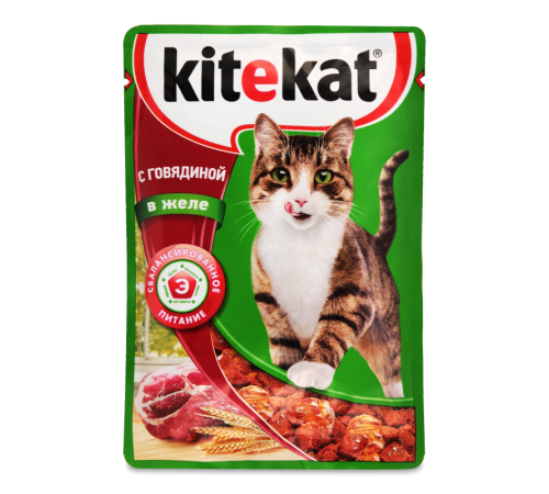 Корм Kitekat д/взр кошек с сигом в желе 85гр Корм Kitekat д/взр кошек с сигом в желе 85гр