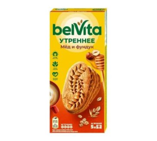 Бельвита 225г с медом и фундуком