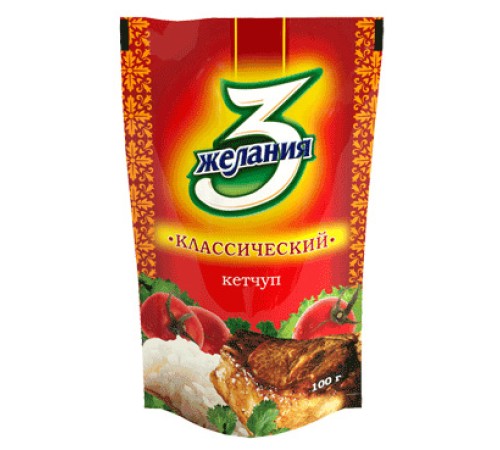 Кетчуп "3 желания" "Классический" 100гр верт