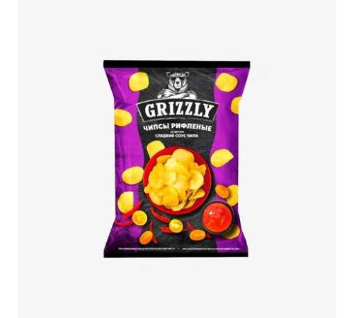 Чипсы натуральные ТМ Grizzly Сладкий чили 55гр