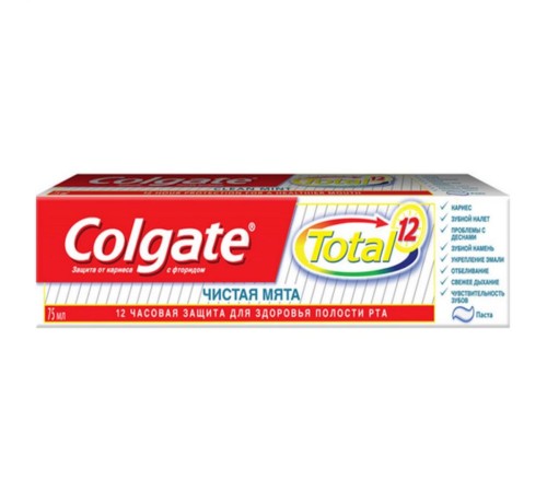 Зубная паста Colgate total 75ml (12ш/у) чистая мята