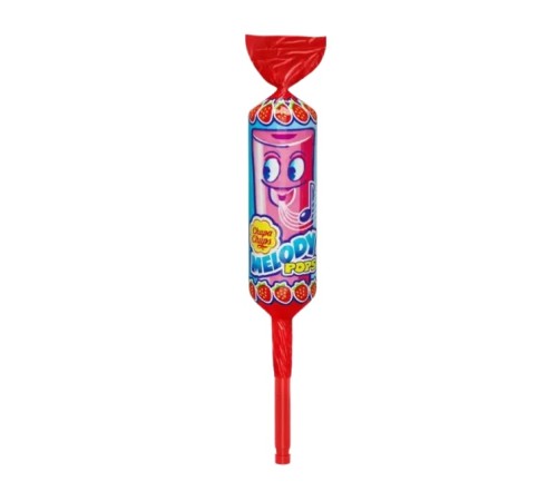 Карамель melody pops свисток со вкусом клубники 15г